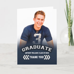 Carte photo personnalisé Merci de diplôme