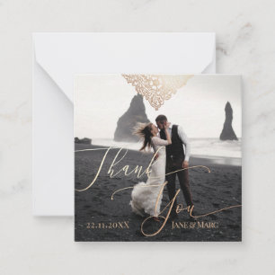 Carte photo personnalisé Merci Mariage avec envelo