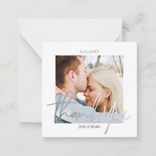 Carte photo personnalisé Merci Mariage avec envelo