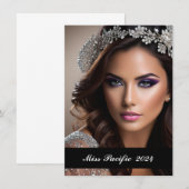 Carte photo personnalisé Pageant (Devant / Derrière)