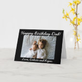 Carte photo personnalisé par papa de joyeux (Fleur jaune)