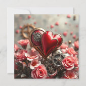 Carte Photo personnalisé | Saint-Valentin steampunk (Devant)