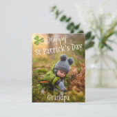 Carte photo personnalisé St Patrick's Day oncle Sh (Debout devant)