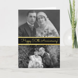 Carte photo personnalisée 50e anniversaire