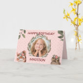 Carte Photo personnalisée Anniversaire (Fleur jaune)