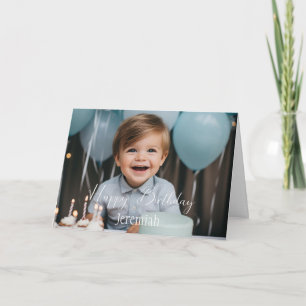 Carte Photo personnalisée anniversaire moderne simple
