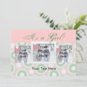 Carte photo personnalisée, C'est une fille (Debout devant)