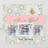 Carte photo personnalisée, C'est une fille (Devant / Derrière)