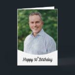 Carte Photo personnalisée Chic Brother 50e anniversaire<br><div class="desc">Photo personnalisée Chic Brother 50th Birthday, un design magnifique destiné à tous ceux qui recherchent de belles cartes d'anniversaire pour frère, cartes d'anniversaire pour frère aîné ou cartes d'anniversaire pour frère cadet, celui-ci serait cool. Le design comprend une photo personnalisée avec un texte personnalisable, vous pourriez mettre l'âge que vous...</div>