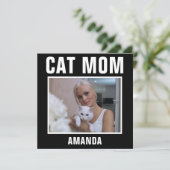 Carte Photo personnalisée de la maman de chat (Debout devant)
