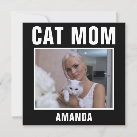 Carte Photo personnalisée de la maman de chat (Devant)