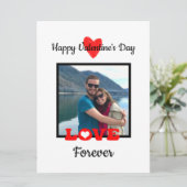 Carte photo personnalisée de la Saint-Valentin d'a (Debout devant)