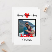 Carte photo personnalisée de la Saint-Valentin d'a (Devant/Arrière en situation)