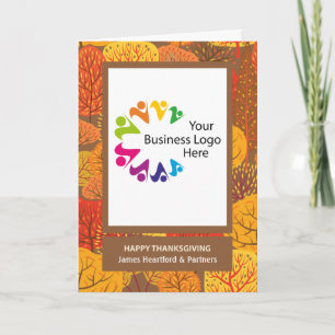Carte Photo personnalisée de l'entreprise Thanksgiving