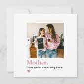 Carte Photo personnalisée de maman Merci (Devant)