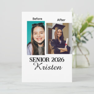 Carte Photo personnalisée de remise de diplôme avant et