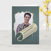 Carte Photo personnalisée de vous à l'université (Fleur jaune)