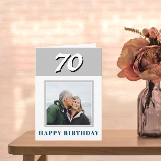Carte Photo personnalisée du 70e anniversaire