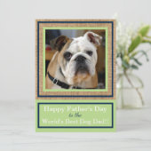 Carte Photo personnalisée du meilleur chien de fête des (Debout devant)