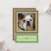 Carte Photo personnalisée du meilleur chien de fête des (Devant/Arrière en situation)