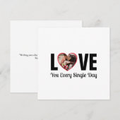 Carte Photo personnalisée et message d'amour de Valentin (Devant / Derrière)