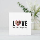 Carte Photo personnalisée et message d'amour de Valentin (Debout devant)