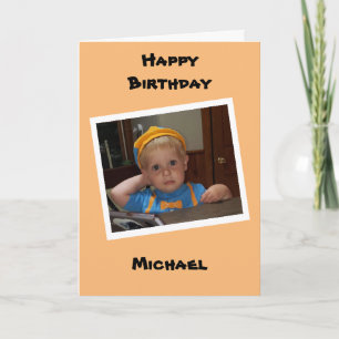 Carte Photo personnalisée et nom Anniversaire de l'enfan