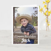 Carte Photo personnalisée. Fils. Anniversaire. (Fleur jaune)