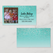 Carte photo personnalisée Glittery (Devant / Derrière)