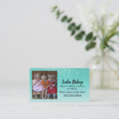 Carte photo personnalisée Glittery (Debout devant)