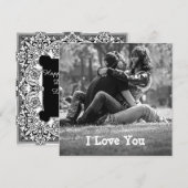 Carte photo personnalisée "I Love You" (Devant / Derrière)