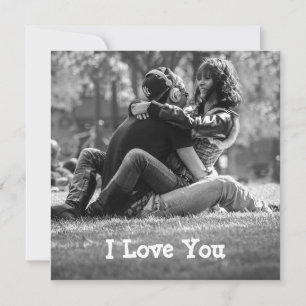 Carte photo personnalisée "I Love You"