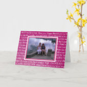 Carte Photo personnalisée Joyeux anniversaire à ma mère (Fleur jaune)