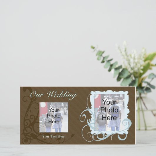 Carte photo personnalisée, mariage famille ou autr (Debout devant)