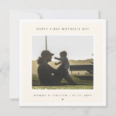 Carte Photo personnalisée minimaliste Fête des mères Mod (Devant)