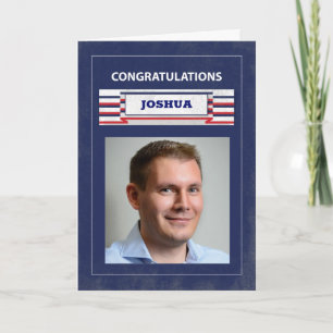 Carte Photo personnalisée, nom Police Police Graduate