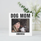 Carte photo personnalisée pour maman de chien (Debout devant)