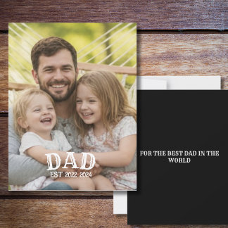Carte photo personnalisée pour papa