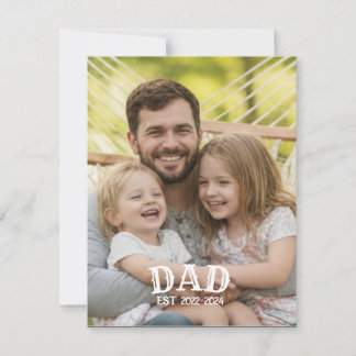 Carte photo personnalisée pour papa