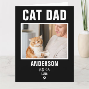 Carte photo personnalisée pour papa de chat