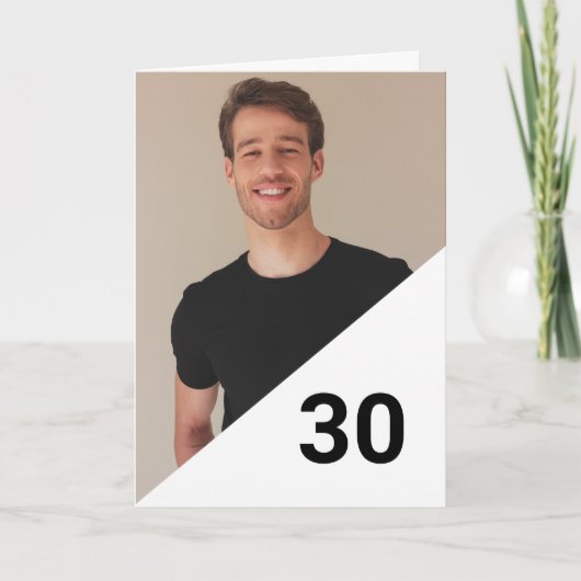 Carte Photo personnalisée spéciale Son 30e anniversaire (Devant)