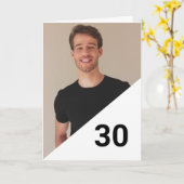 Carte Photo personnalisée spéciale Son 30e anniversaire (Fleur jaune)
