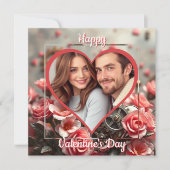 Carte Photo personnalisée | Steampunk Saint-Valentin (Devant)