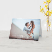 Carte photo personnalisée "Tu me manques" (Fleur jaune)
