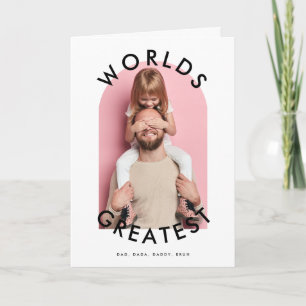 Carte photo personnalisée "WORLDS GREATEST" PÈRE