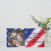 Carte photo personnel patriotique (Debout devant)