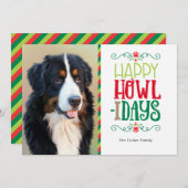Carte photo Pet Christmas, Happy Howlidays (Devant / Derrière)