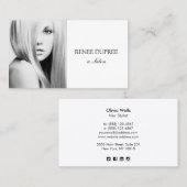 Carte photo photo simple de salon blanc (Devant / Derrière)