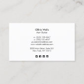 Carte photo photo simple de salon blanc (Dos)