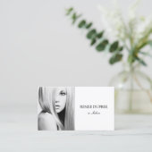 Carte photo photo simple de salon blanc (Debout devant)